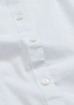 bonprix bonprix Camisas Y Blusas|Novedades>Blusa elástica de manga corta de mezcla de algodón Blanco