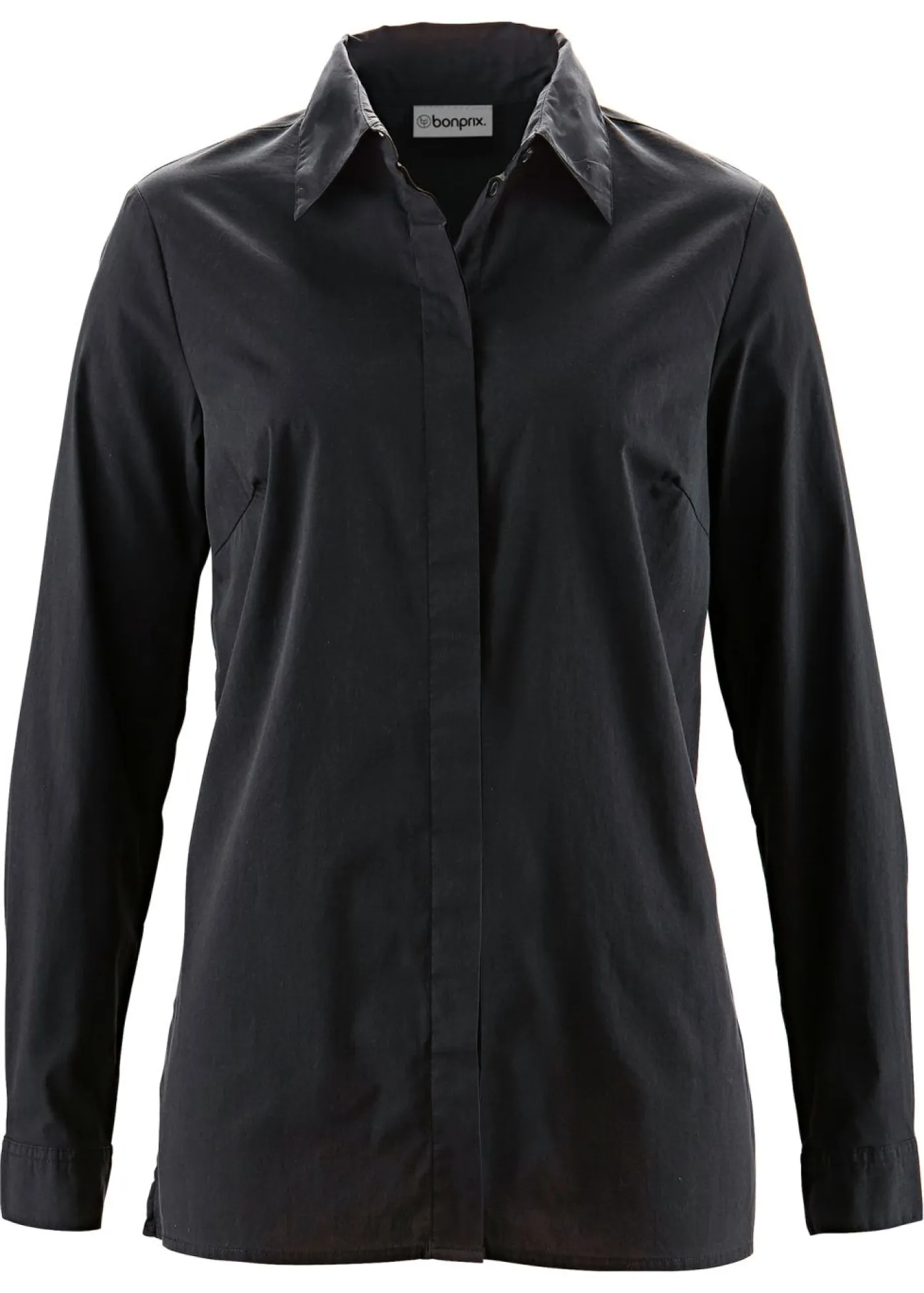 bonprix bonprix Camisas Y Blusas>Blusa elástica larga Negro