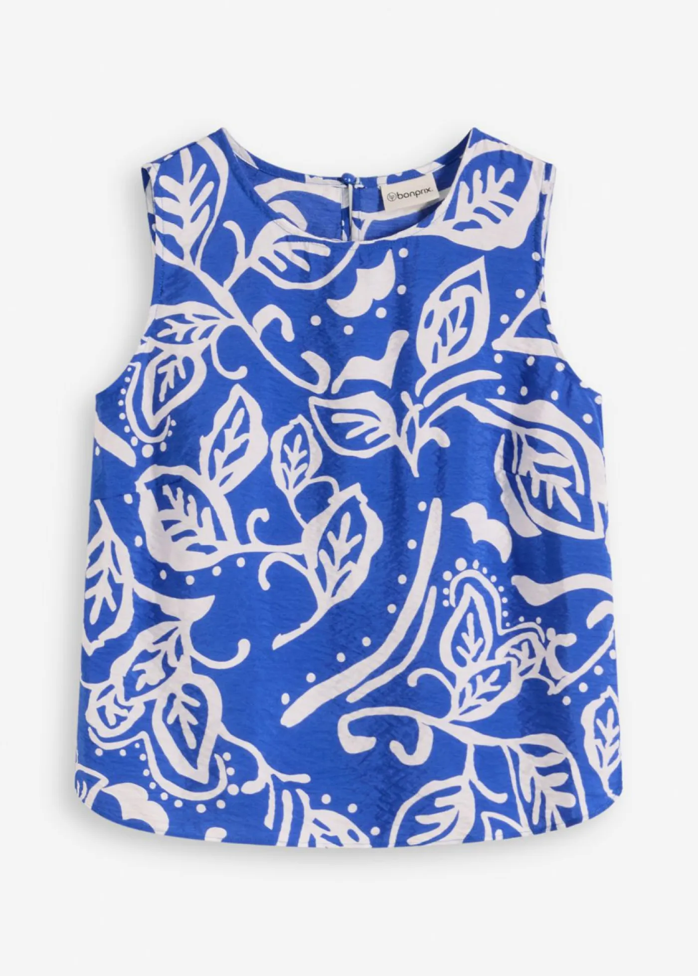 bonprix bonprix Camisas Y Blusas|Camisetas>Blusa estampada Azul-blanco