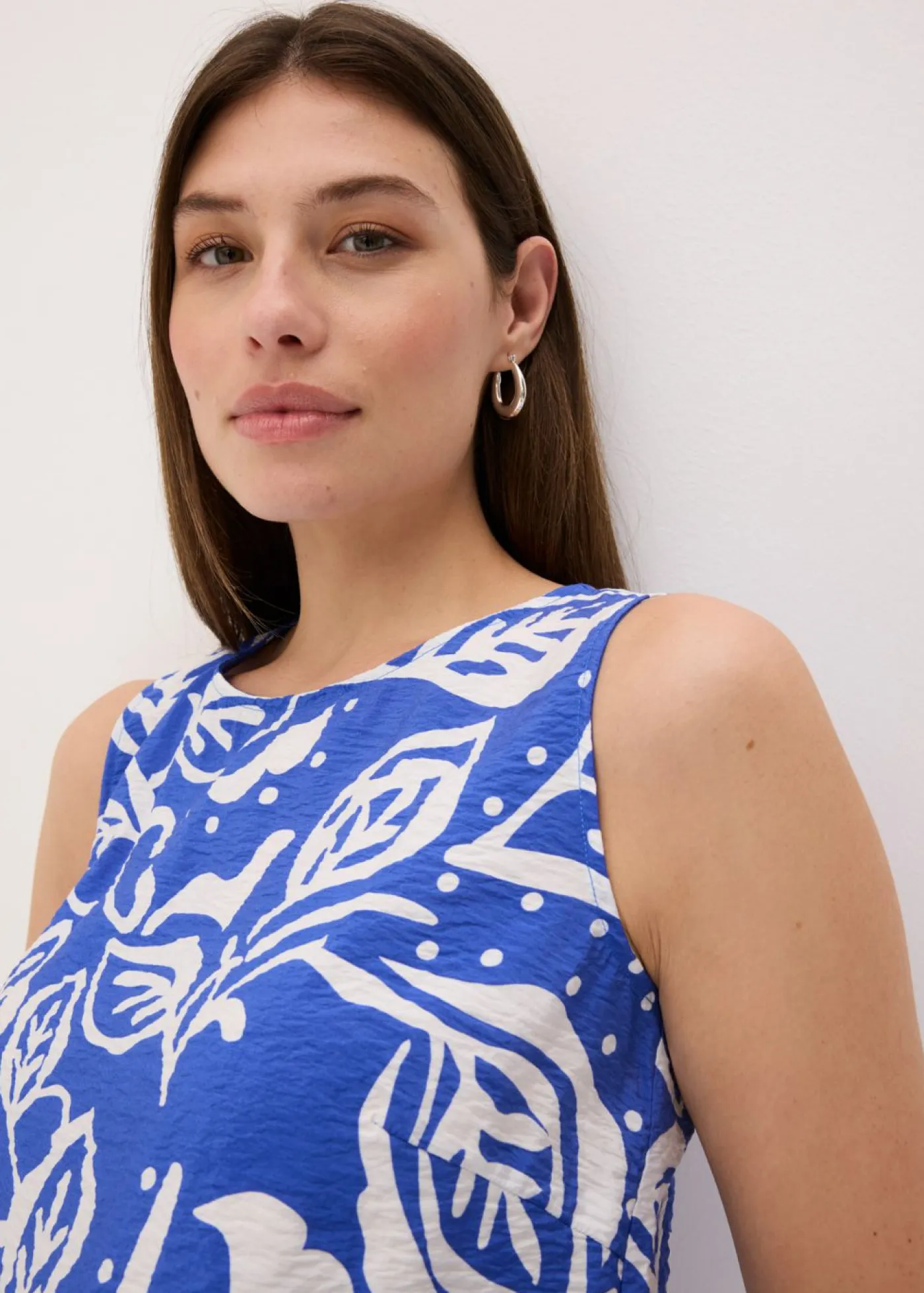 bonprix bonprix Camisas Y Blusas|Camisetas>Blusa estampada Azul-blanco