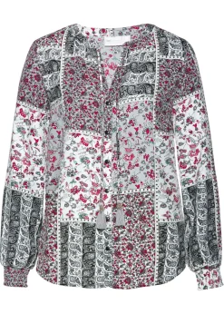 bonprix bonprix Camisas Y Blusas>Blusa estampada Estampado en plateado