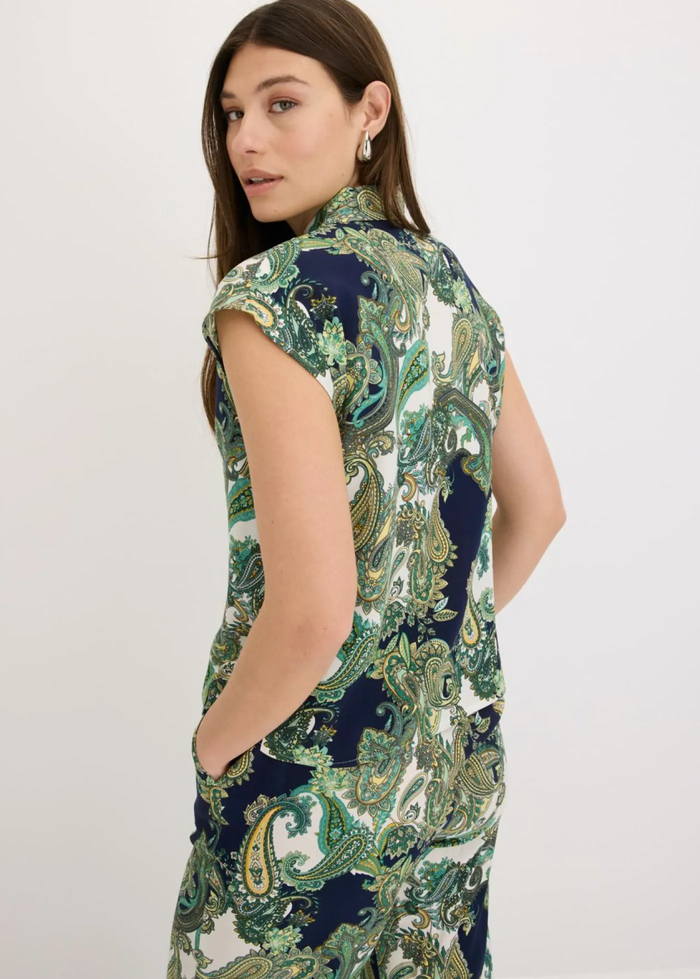 Mujer bonprix bonprix Blusa estampada de viscosa fluida