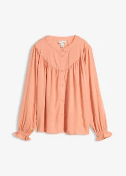 bonprix bonprix Camisas Y Blusas|Novedades>Blusa estilo prairie de viscosa fluida Albaricoque pastel
