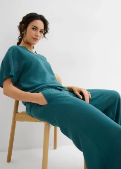 Mujer bonprix bonprix Blusa holgada con dobladillo elástico