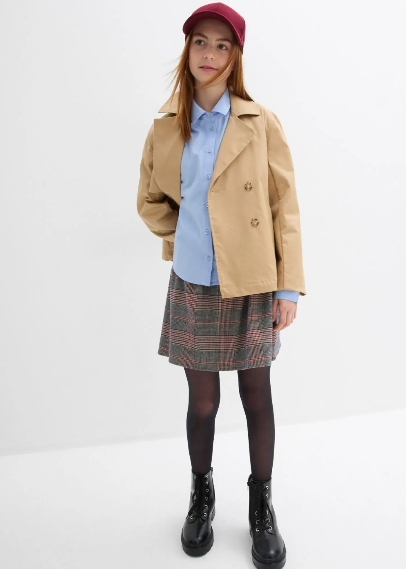 bonprix bonprix Ropa 9 A 16 Años·Camisetas Y Camisas>Blusa holgada de algodón puro Azul perla