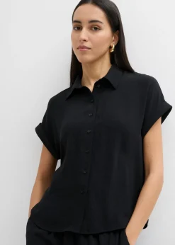 Mujer bonprix bonprix Blusa holgada de crepé estructurado