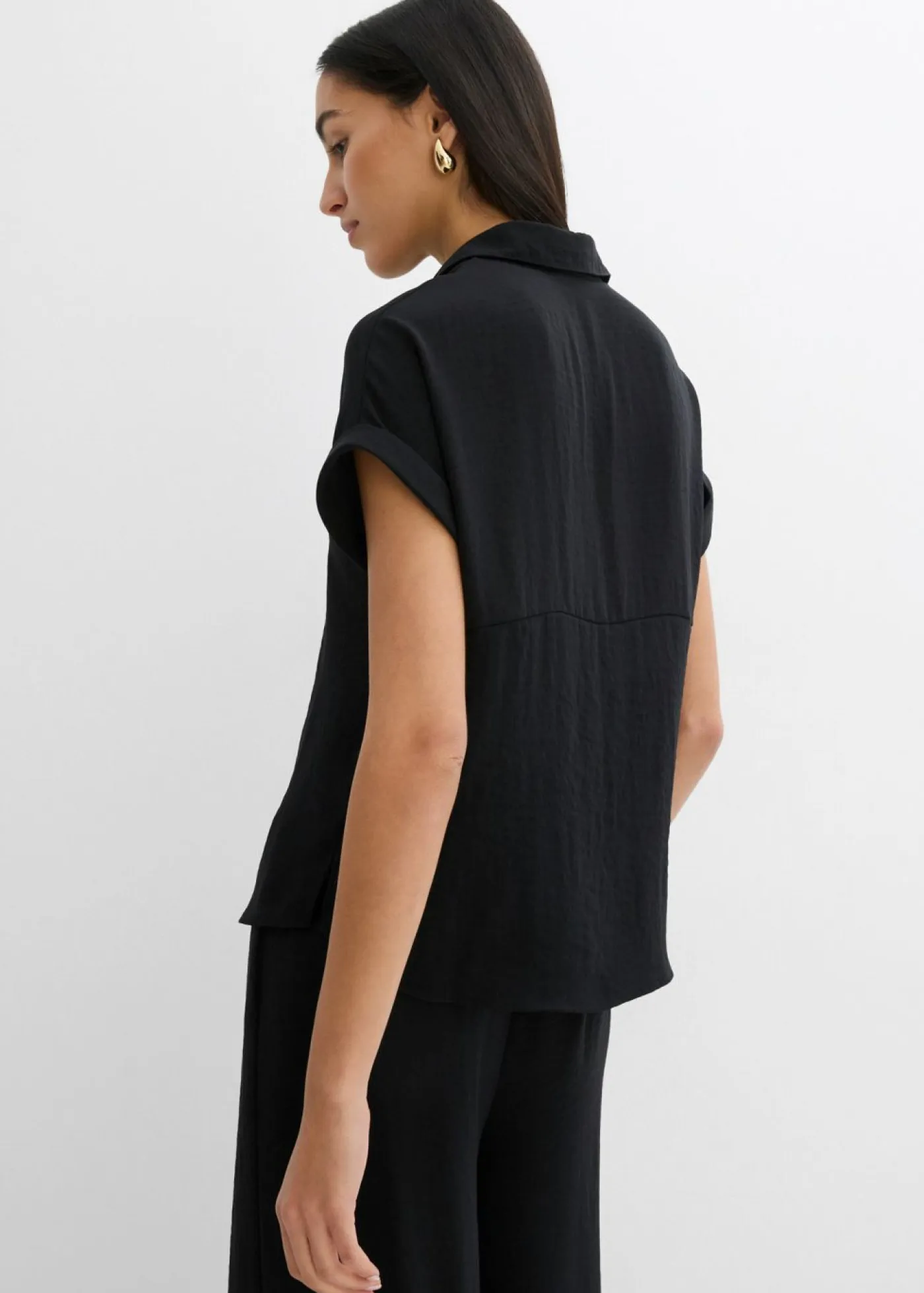 Mujer bonprix bonprix Blusa holgada de crepé estructurado