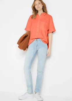 Mujer bonprix bonprix Blusa holgada de media manga con lino