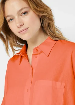 Mujer bonprix bonprix Blusa holgada de media manga con lino