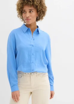 Mujer bonprix bonprix Blusa holgada de mezcla de lino