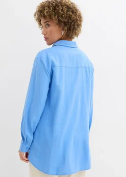 Mujer bonprix bonprix Blusa holgada de mezcla de lino