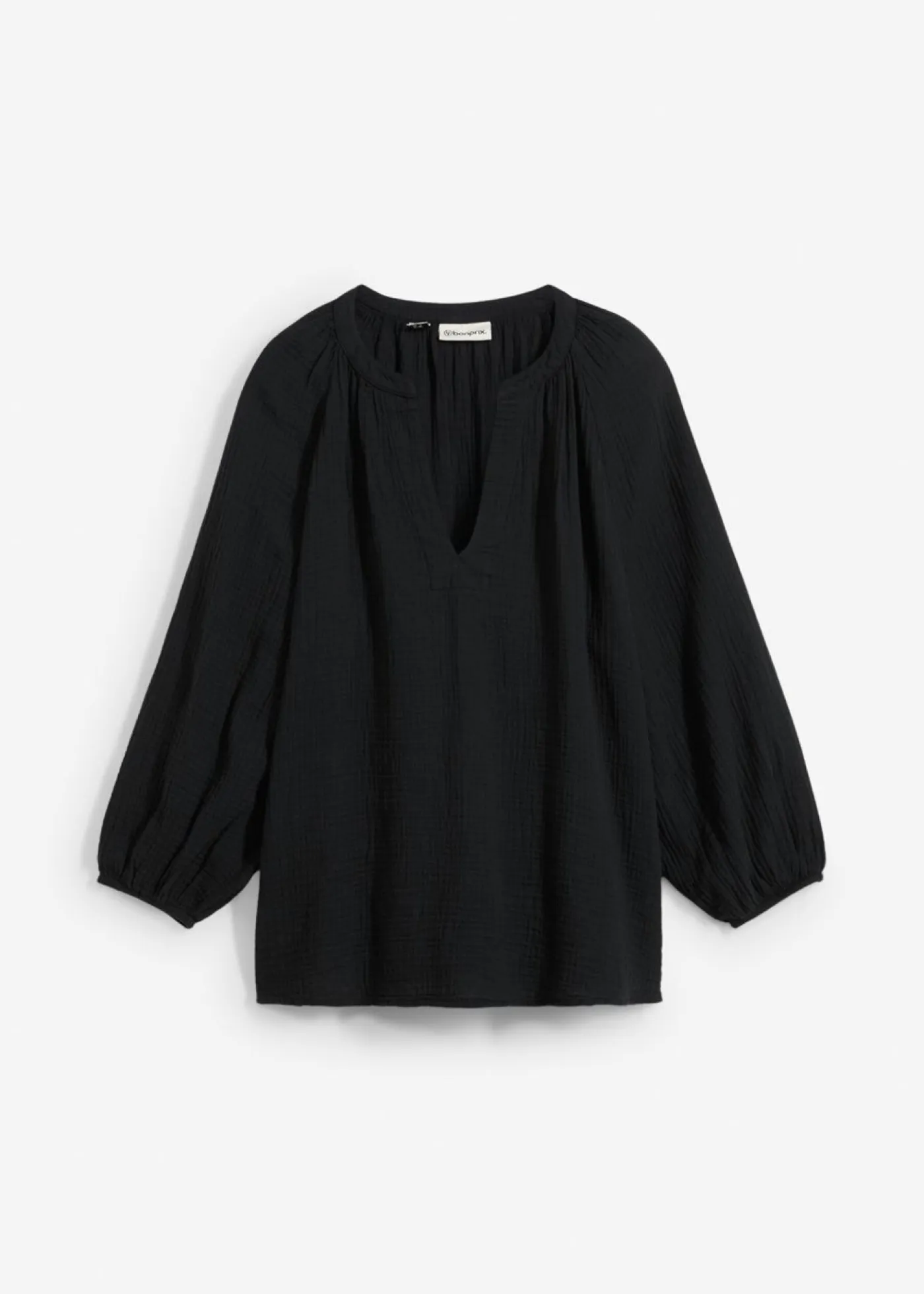 bonprix bonprix Camisas Y Blusas|Novedades>Blusa holgada de muselina Negro