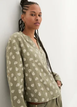 Mujer bonprix bonprix Blusa holgada de muselina vaporosa