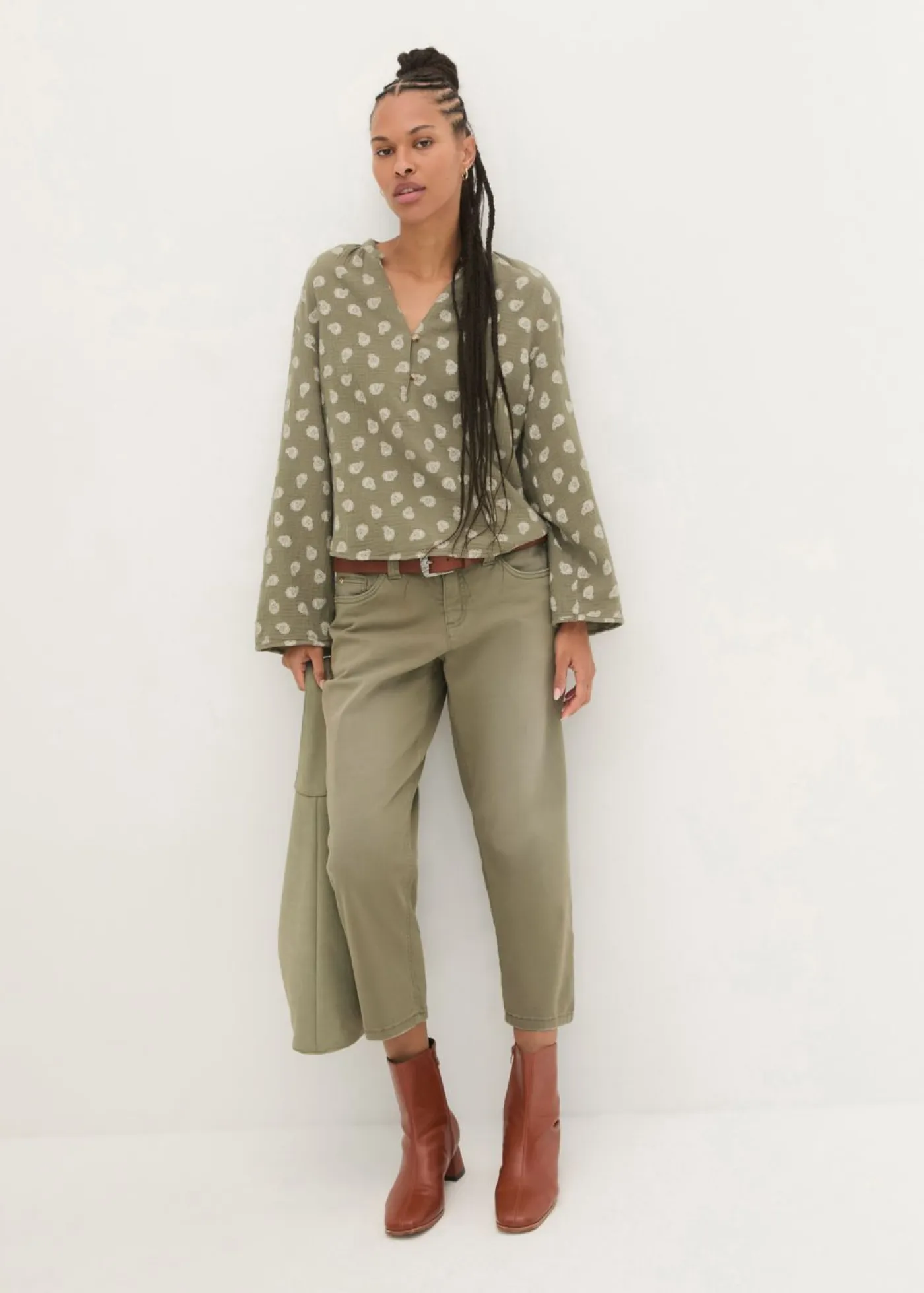 Mujer bonprix bonprix Blusa holgada de muselina vaporosa