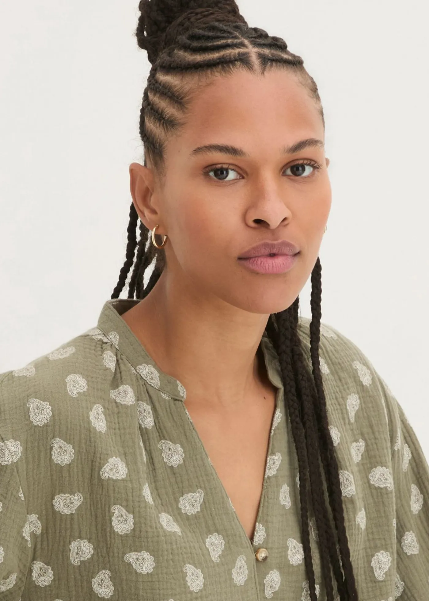 Mujer bonprix bonprix Blusa holgada de muselina vaporosa