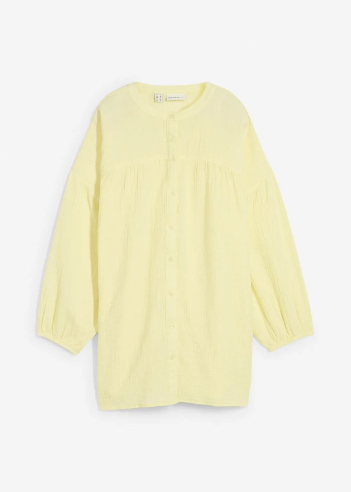 bonprix bonprix Camisas Y Blusas>Blusa holgada de muselina amarillo limón