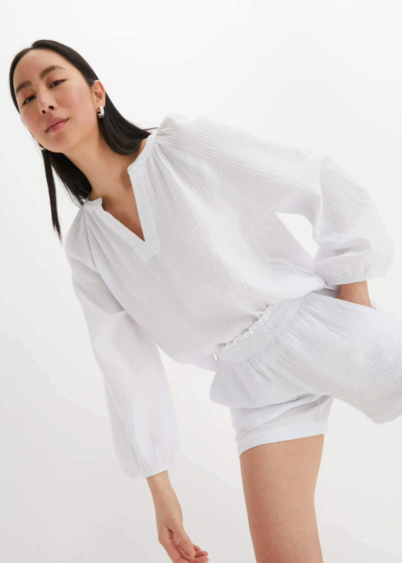 Mujer bonprix bonprix Blusa holgada de muselina