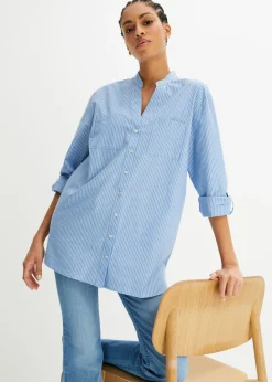 Mujer bonprix bonprix Blusa larga con mangas remangables