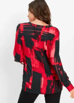 Mujer bonprix bonprix Blusa larga de gasa con estampado
