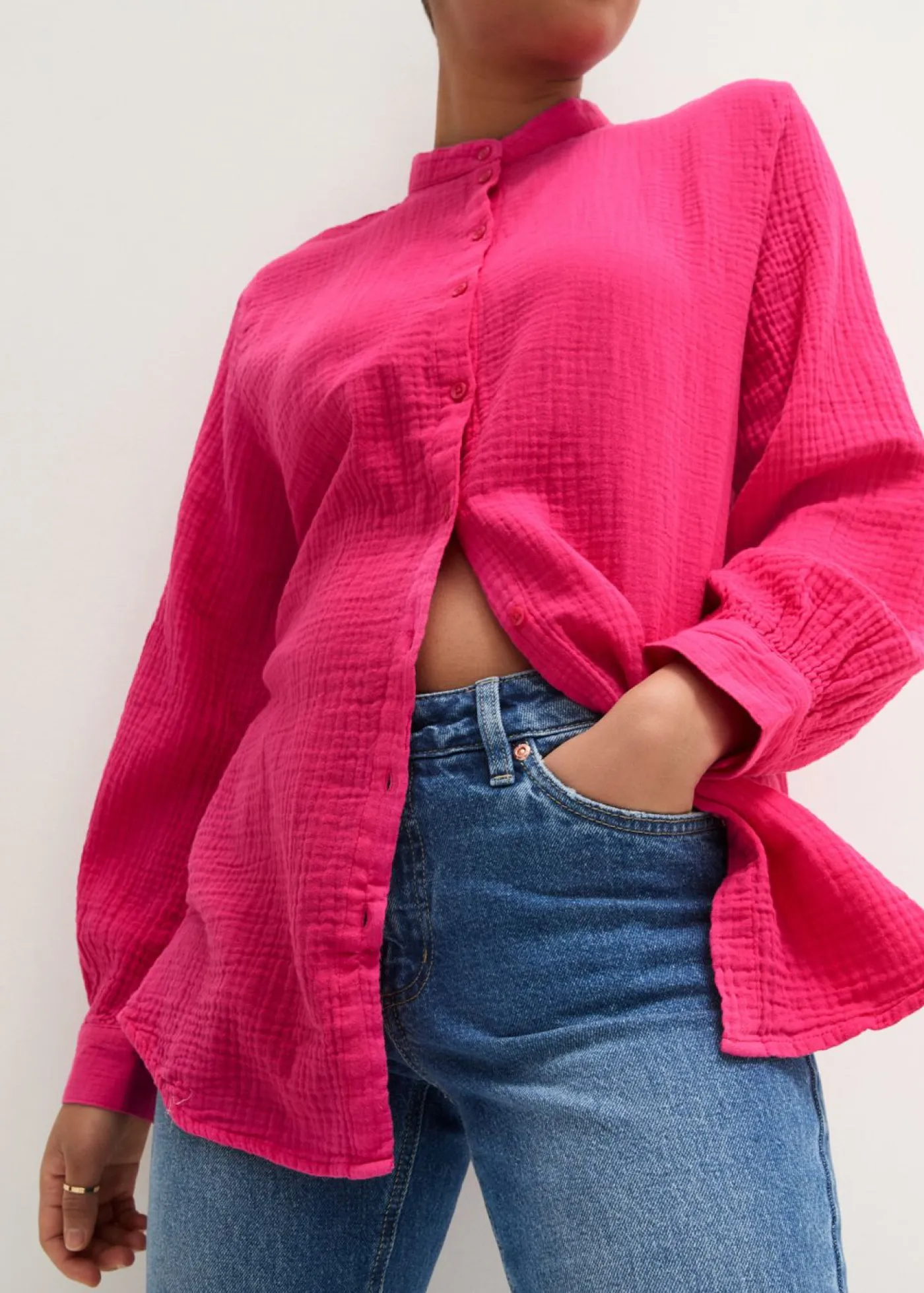 Mujer bonprix bonprix Blusa larga de muselina ligera