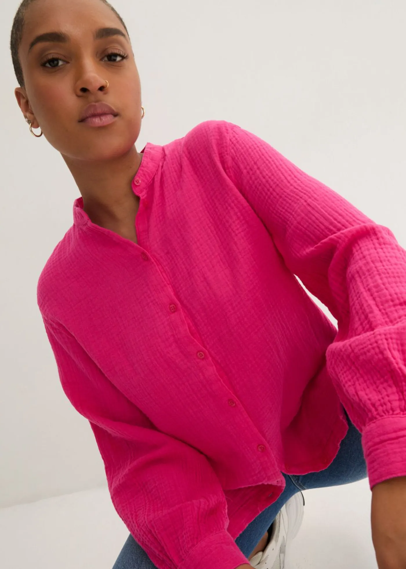 Mujer bonprix bonprix Blusa larga de muselina ligera