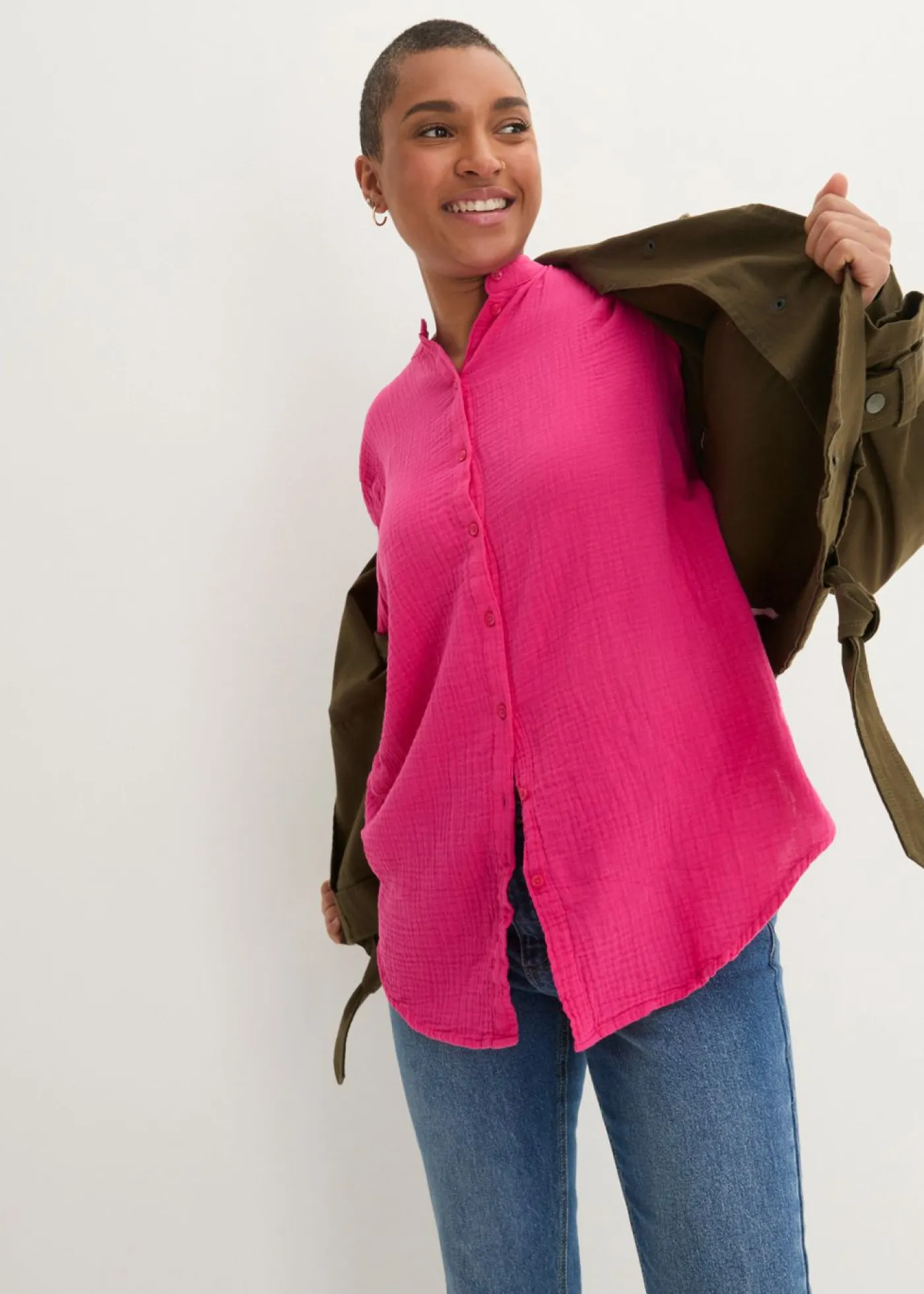 Mujer bonprix bonprix Blusa larga de muselina ligera