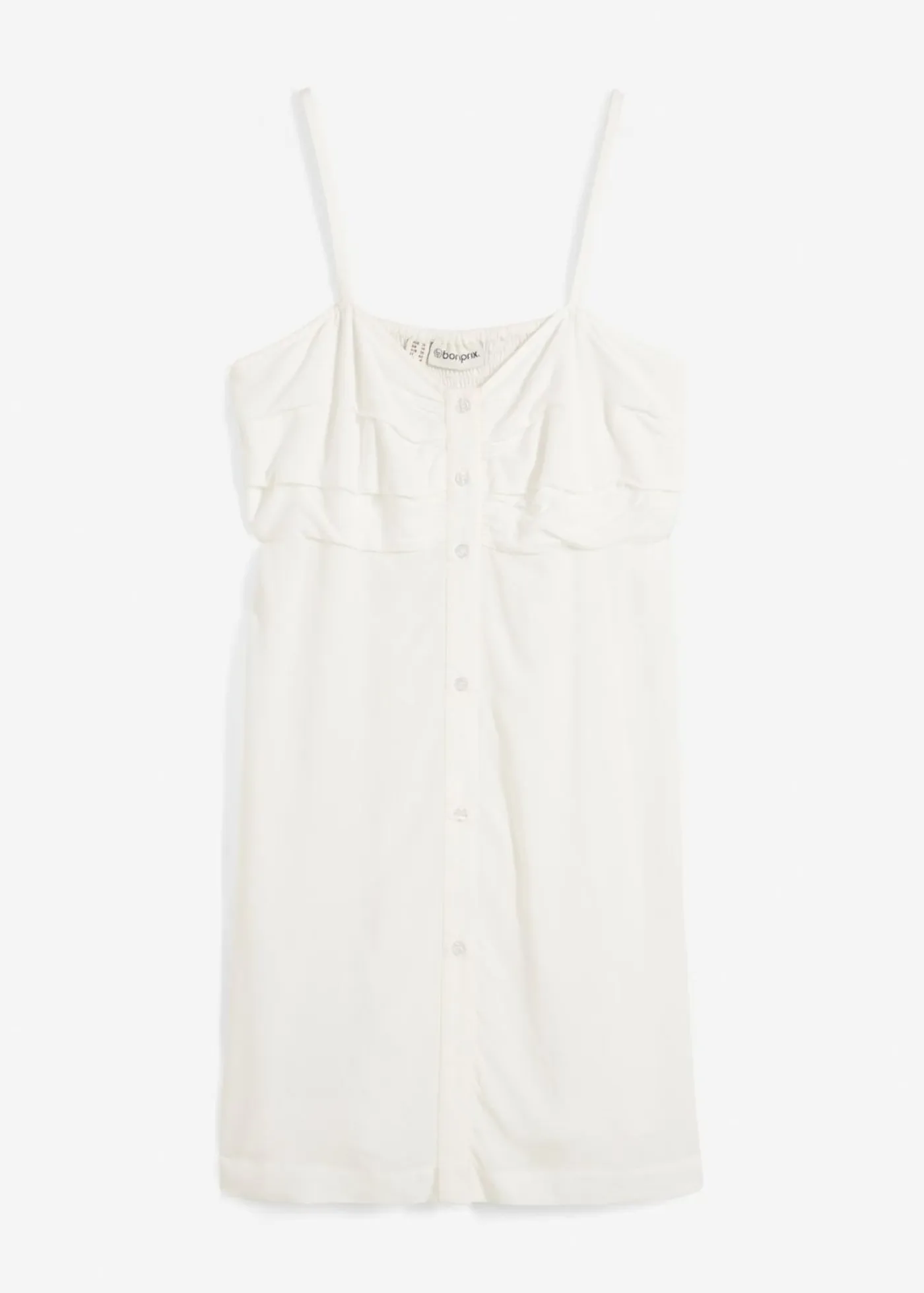 bonprix bonprix Camisas Y Blusas>Blusa larga de viscosa fluida Blanco lana