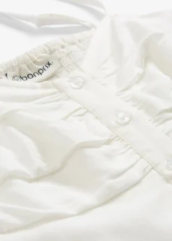 bonprix bonprix Camisas Y Blusas>Blusa larga de viscosa fluida Blanco lana