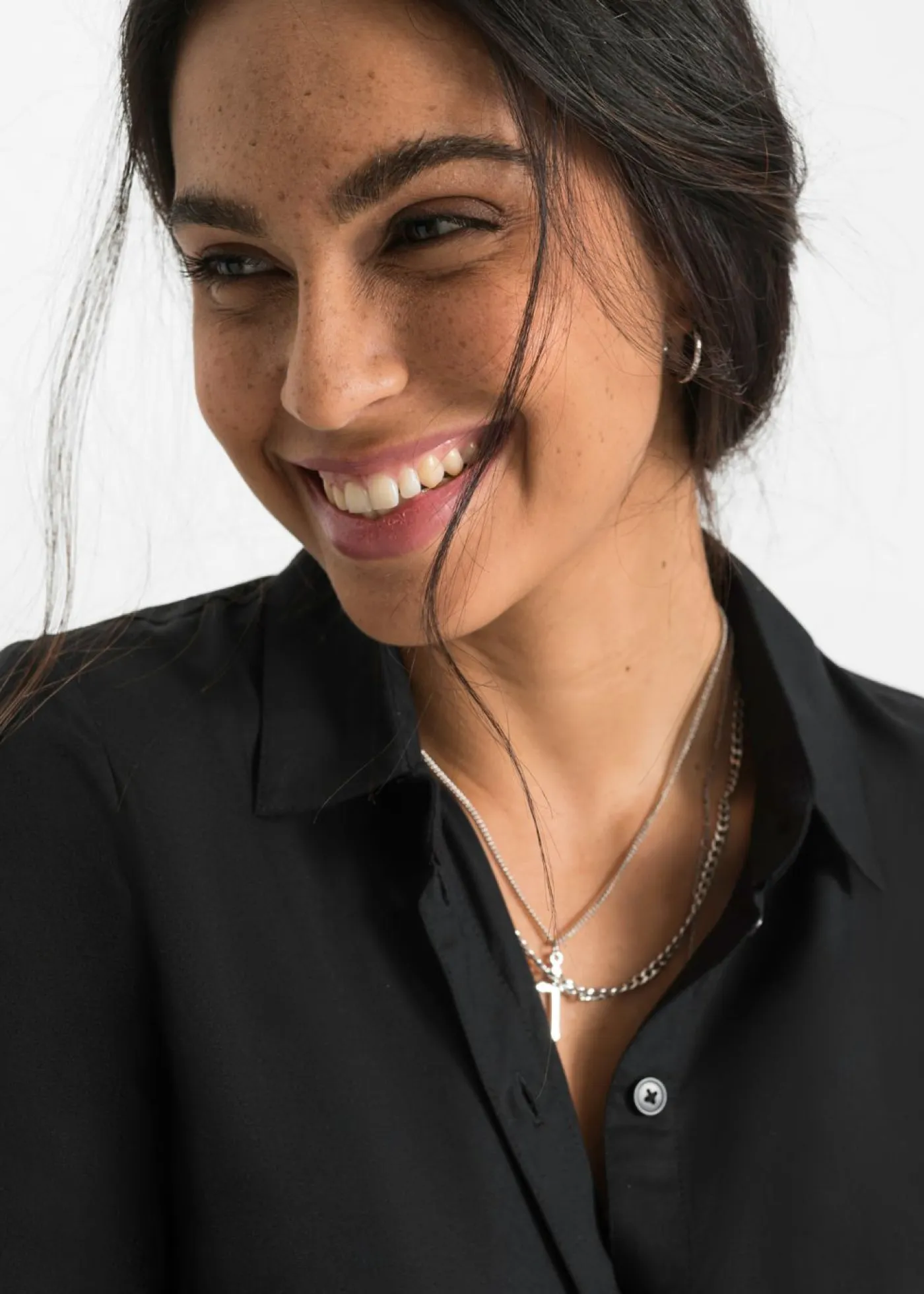 bonprix bonprix Camisas Y Blusas>Blusa larga de viscosa pura Negro