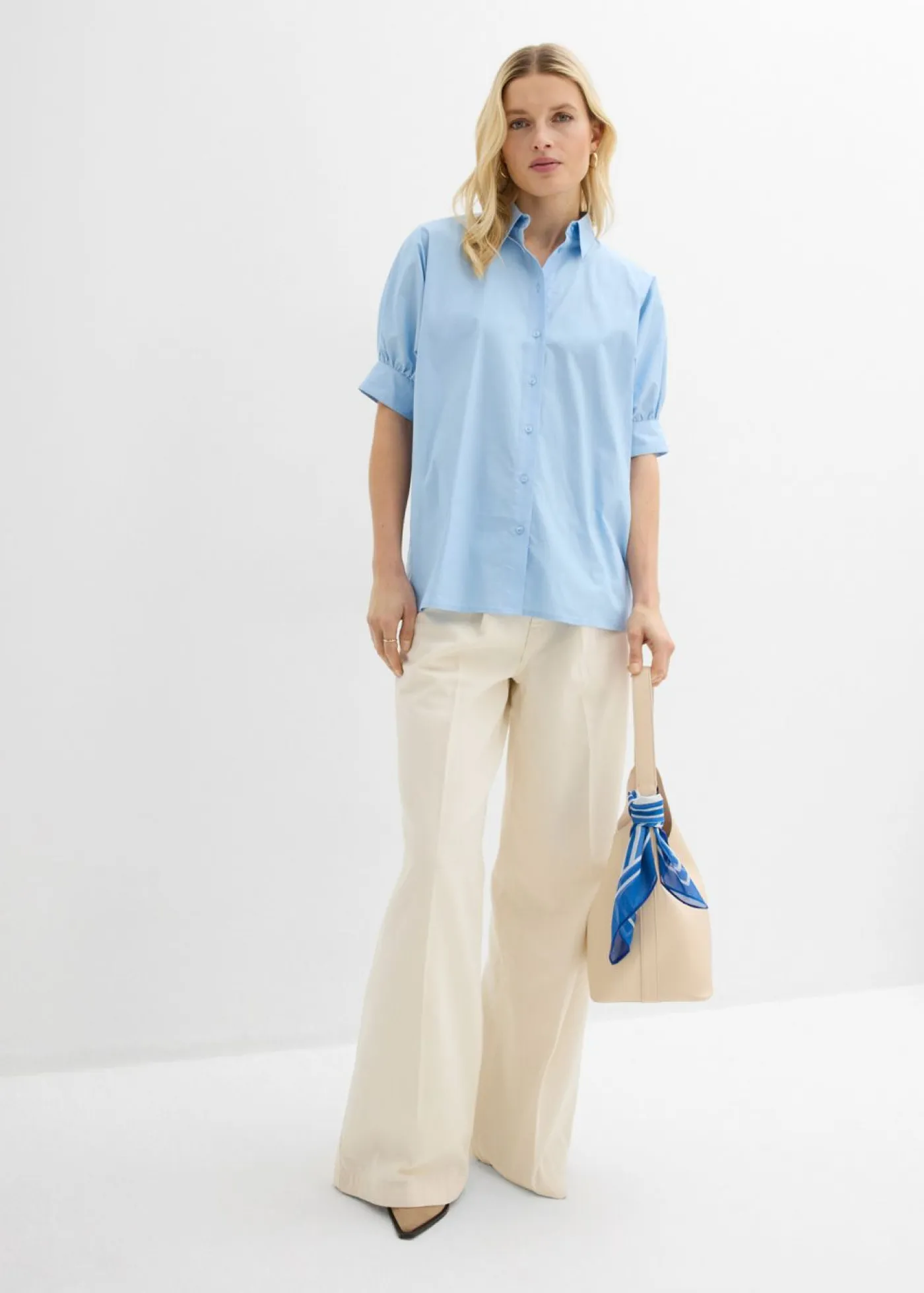 bonprix bonprix Esenciales|Camisas Y Blusas>Blusa oversize Azul claro