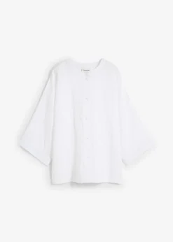 Mujer bonprix bonprix Blusa oversize de lino puro
