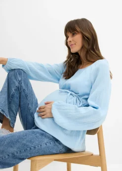 Mujer bonprix bonprix Blusa premamá de muselina pura de algodón