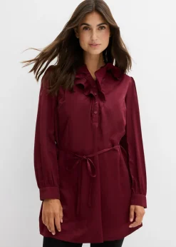 bonprix bonprix Premamá>Blusa premamá de satén fluido mora oscuro