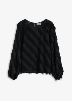 Mujer bonprix bonprix Blusa sin cierre con detalles de flecos