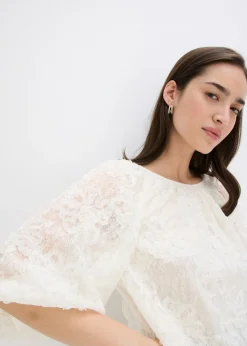 Mujer bonprix bonprix Blusa sin cierre con estampado floral texturizado