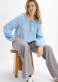 Mujer bonprix bonprix Blusa sin cierre de muselina ligera