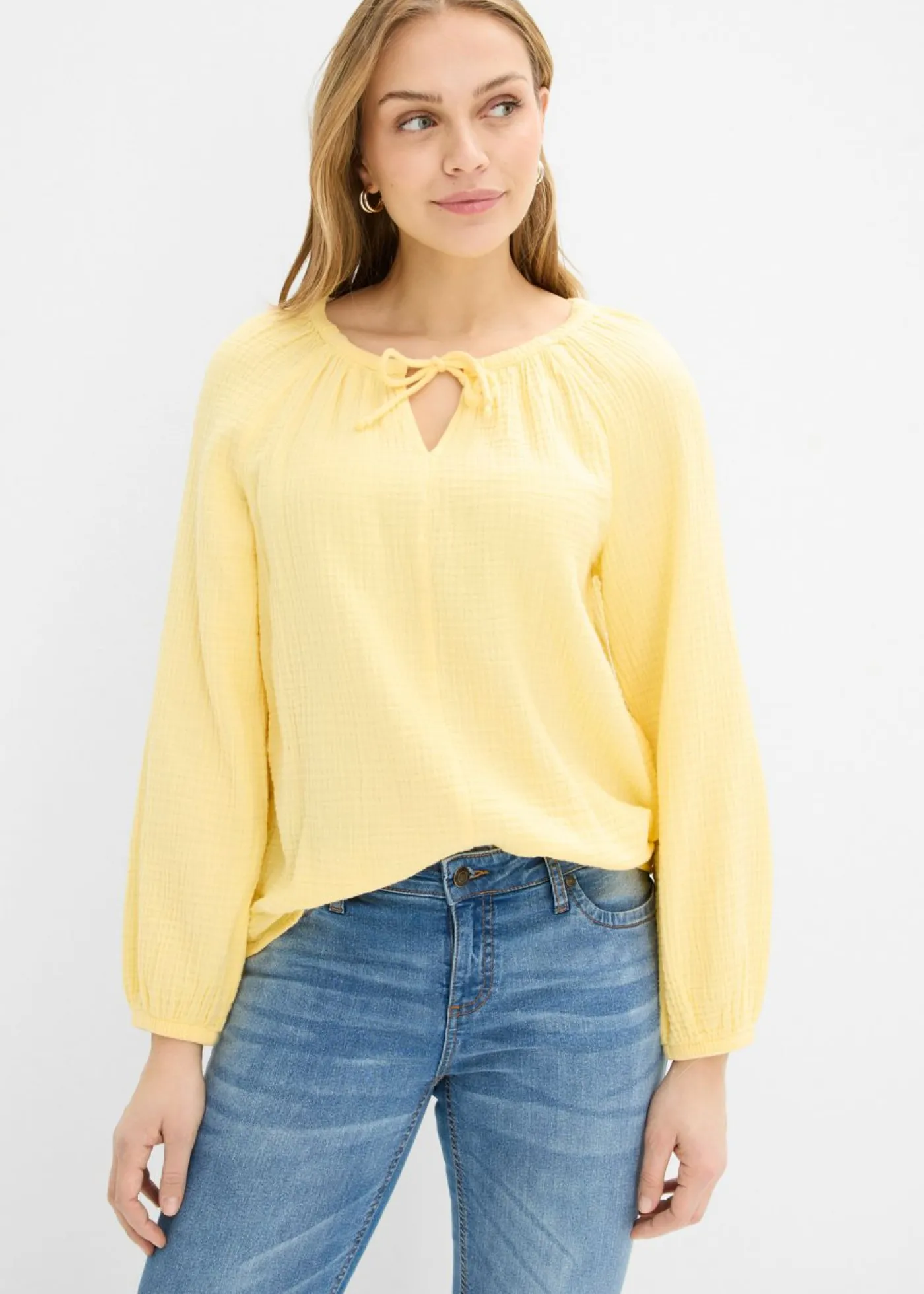 Mujer bonprix bonprix Blusa sin cierre de muselina ligera
