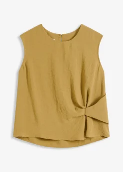 bonprix bonprix Camisas Y Blusas|Camisetas>Blusa sin mangas con nudos verde oliva mate