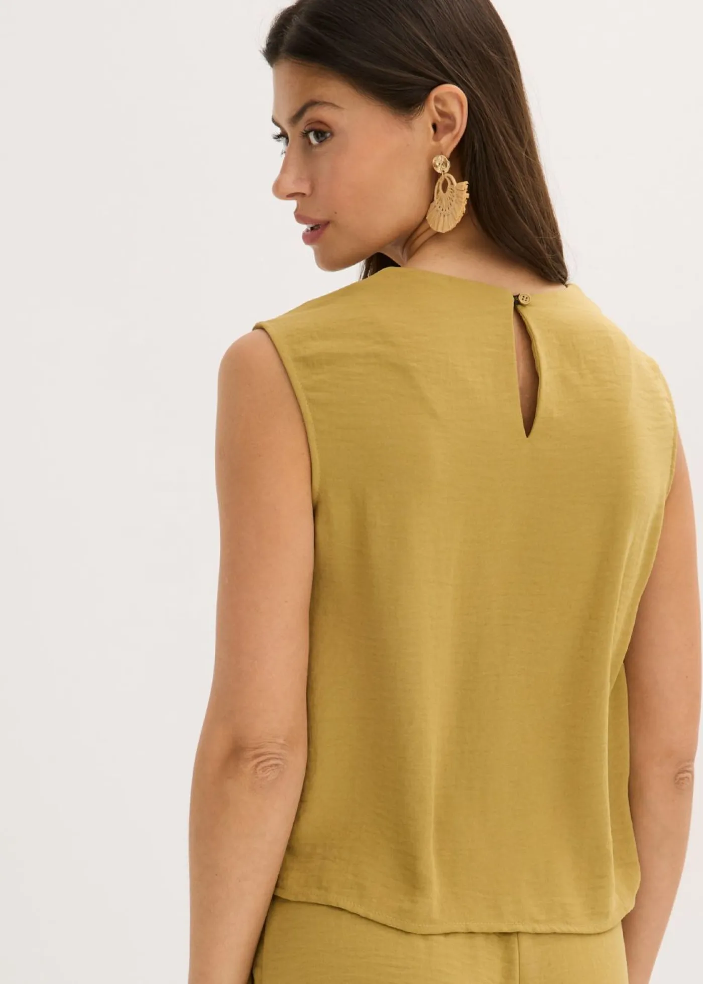 bonprix bonprix Camisas Y Blusas|Camisetas>Blusa sin mangas con nudos verde oliva mate