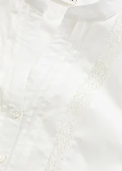 Mujer bonprix bonprix Blusa sin mangas de algodón puro con bordado calado