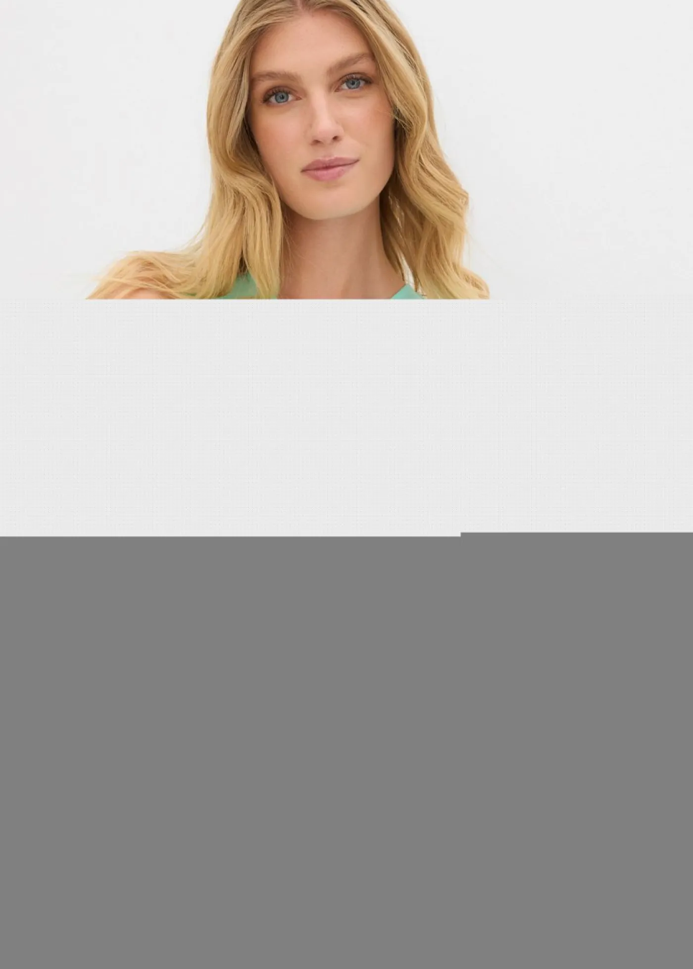 bonprix bonprix Camisas Y Blusas|Camisetas>Blusa sin mangas de mezcla de viscosa fluida Azul mentol