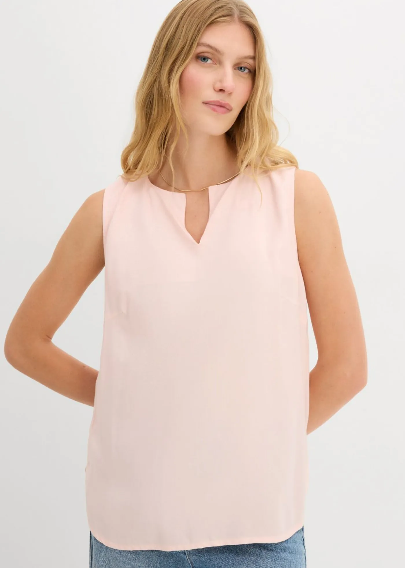 Mujer bonprix bonprix Blusa sin mangas de viscosa suave