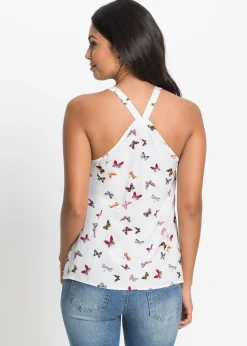 Mujer bonprix bonprix Blusa sin mangas de viscosa pura