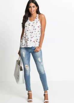 Mujer bonprix bonprix Blusa sin mangas de viscosa pura