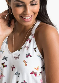 Mujer bonprix bonprix Blusa sin mangas de viscosa pura