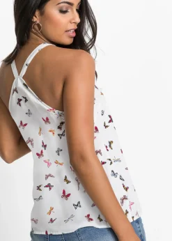 Mujer bonprix bonprix Blusa sin mangas de viscosa pura