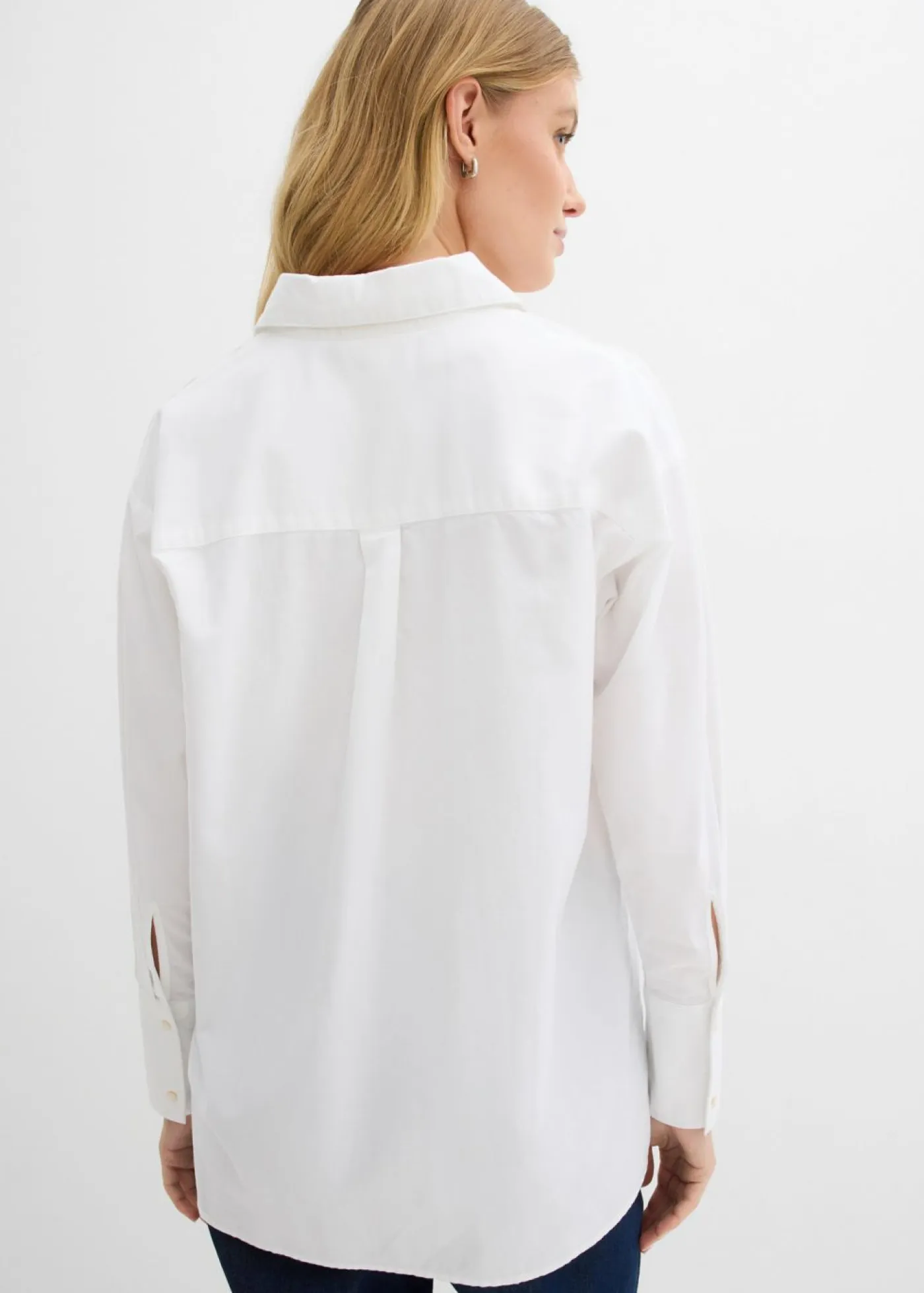 Mujer bonprix bonprix Blusa tipo Oxford de algodón orgánico