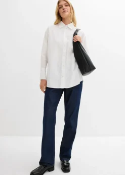 Mujer bonprix bonprix Blusa tipo Oxford de algodón orgánico