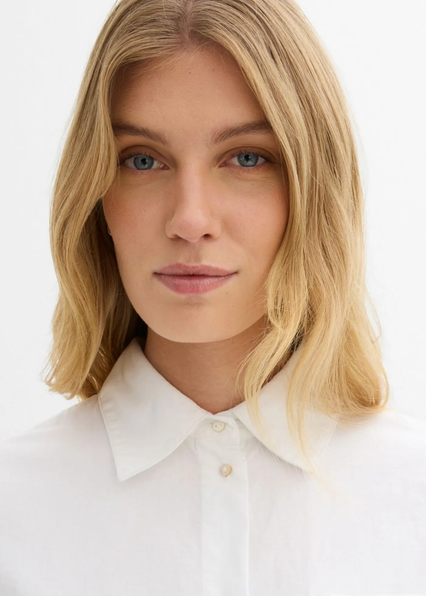 Mujer bonprix bonprix Blusa tipo Oxford de algodón orgánico