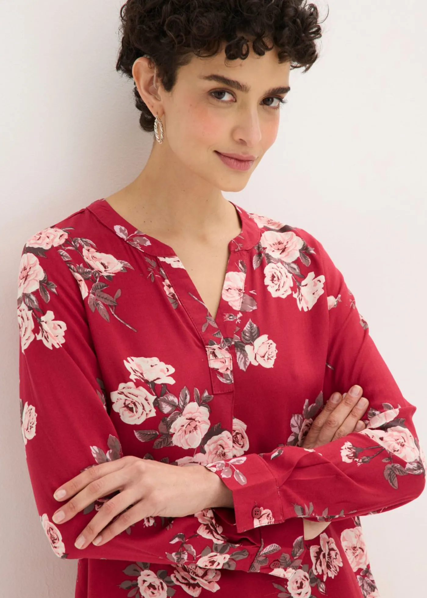 bonprix bonprix Camisas Y Blusas>Blusa tipo túnica Cereza de flores